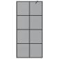 Preview: ARDEBO.de - Walk-in Duschwand Schwarz 90 x 195 cm Gehärtetes Glas