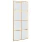 Preview: Walk-in Duschwand Gold 90 x 195 cm Gehärtetes Glas