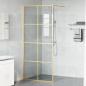 Preview: Walk-in Duschwand Gold 90 x 195 cm Gehärtetes Glas