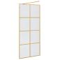 Preview: Walk-in Duschwand Gold 90 x 195 cm Gehärtetes Glas