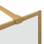 Preview: Walk-in Duschwand Gold 90 x 195 cm Gehärtetes Glas