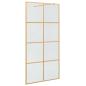 Preview: Walk-in Duschwand Gold 100 x 195 cm Gehärtetes Glas
