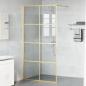 Preview: Walk-in Duschwand Gold 100 x 195 cm Gehärtetes Glas