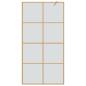 Preview: Walk-in Duschwand Gold 100 x 195 cm Gehärtetes Glas