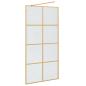 Preview: Walk-in Duschwand Gold 100 x 195 cm Gehärtetes Glas