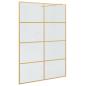 Preview: Walk-in Duschwand Gold 140 x 195 cm Gehärtetes Glas