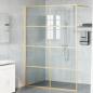 Preview: Walk-in Duschwand Gold 140 x 195 cm Gehärtetes Glas