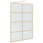 Preview: Walk-in Duschwand Gold 140 x 195 cm Gehärtetes Glas