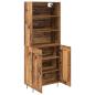 Preview: Highboard Altholz 69,5 x 34 x 180 cm Holzwerkstoff