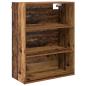 Preview: Highboard Altholz 69,5 x 34 x 180 cm Holzwerkstoff