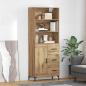 Preview: ARDEBO.de - Highboard Artisan-Eiche 69,5 x 34 x 180 cm Holzwerkstoff