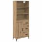 Preview: Highboard Artisan-Eiche 69,5 x 34 x 180 cm Holzwerkstoff