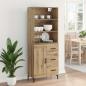 Preview: Highboard Artisan-Eiche 69,5 x 34 x 180 cm Holzwerkstoff
