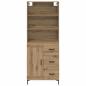 Preview: Highboard Artisan-Eiche 69,5 x 34 x 180 cm Holzwerkstoff