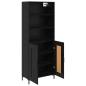 Preview: Highboard Schwarz Eichen-Optik 69,5 x 34 x 180 cm Holzwerkstoff