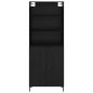 Preview: Highboard Schwarz Eichen-Optik 69,5 x 34 x 180 cm Holzwerkstoff