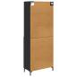 Preview: Highboard Schwarz Eichen-Optik 69,5 x 34 x 180 cm Holzwerkstoff