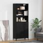 Preview: ARDEBO.de - Highboard Schwarz Eichen-Optik 69,5 x 34 x 180 cm Holzwerkstoff