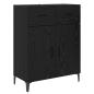 Preview: Highboard Schwarz Eichen-Optik 69,5 x 34 x 180 cm Holzwerkstoff