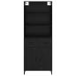 Preview: Highboard Schwarz Eichen-Optik 69,5 x 34 x 180 cm Holzwerkstoff