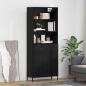 Preview: ARDEBO.de - Highboard Schwarz Eichen-Optik 69,5 x 34 x 180 cm Holzwerkstoff