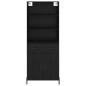 Preview: Highboard Schwarz Eichen-Optik 69,5 x 34 x 180 cm Holzwerkstoff