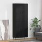 Preview: ARDEBO.de - Highboard Schwarz Eichen-Optik 69,5 x 34 x 180 cm
