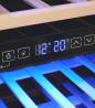 Preview: Exquisit WS2-114-GTE-160G Weinkühlschrank, 55,2 cm breit, 114 Standardweinflaschen, 2 Kühlzonen, LED Licht, Kindersicherung, schwarz