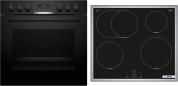 Preview: ARDEBO.de Bosch HND615LS67 EEK: A+ Einbau-Herd-Set mit Induktionskochfeld (HEB517BB4 + NIF645CB5E), 60 cm breit, 71 L, 3D-Heißluft, Hydrolytisch, Backwagen, Kindersicherung, Rahmen aufliegend, schwarz