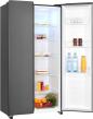 Preview: Exquisit SBS46-040D Stand Side-by-Side Kombination, 91 cm breit, 442 L, NoFrost, anthrazit