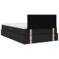 Preview: Bett mit Stauraum und LED Schwarz 120 x 190 cm Polyester