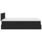 Preview: Bett mit Stauraum und LED Schwarz 120 x 190 cm Samt