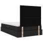 Preview: Bett mit Stauraum und LED Schwarz 120 x 190 cm Polyester