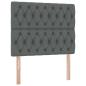 Preview: Bett mit Stauraum und LED Dunkelgrau 120 x 190 cm Polyester