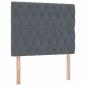 Preview: Bett mit Stauraum und LED Dunkelgrau 120 x 190 cm Samt