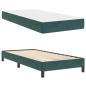 Preview: Boxspringbett mit Matratze Dunkelgrün 90 x 210 cm Stoff