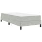 Preview: Boxspringbett mit Matratze Hellgrau 80 x 220 cm Stoff