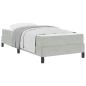 Preview: Boxspringbett mit Matratze Hellgrau 80 x 220 cm Stoff