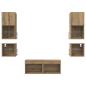 Preview: ARDEBO.de - TV-Wandgeräte 8 pcs Artisan-Eiche Holzwerkstoff