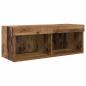 Preview: TV-Wandgeräte mit LED-Lichtleisten 4 pcs Altholz Holzwerkstoff