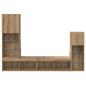 Preview: TV-Wandgeräte Wandmontiert 4 pcs Artisan-Eiche Holzwerkstoff