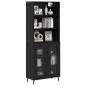 Preview: Highboard Schwarz Eichen-Optik 69,5 x 34 x 180 cm