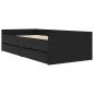 Preview: Bettrahmen mit Schubladen Schwarz Eichen-Optik 90 x 200 cm