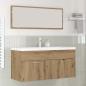 Preview: ARDEBO.de - Badezimmerschrank Wandmontiert Artisan-Eiche 100 x 38,5 x 46 cm