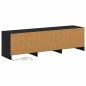 Preview: TV Schrank mit LEDs Schwarz Eichen-Optik 140 x 34 x 40 cm