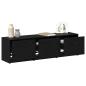 Preview: Fernsehschrank mit LED Schwarze Eiche 140 x 34 x 40 cm
