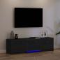 Preview: Fernsehschrank mit LED Schwarze Eiche 140 x 34 x 40 cm