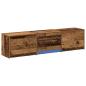 Preview: Fernsehschrank mit LED Altholz 165 x 34 x 40 cm Holzwerkstoff
