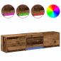 Preview: Fernsehschrank mit LED Altholz 165 x 34 x 40 cm Holzwerkstoff