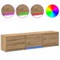Preview: Fernsehschrank mit LED 165 x 34 x 40 cm Kunsthandwerk Eiche
